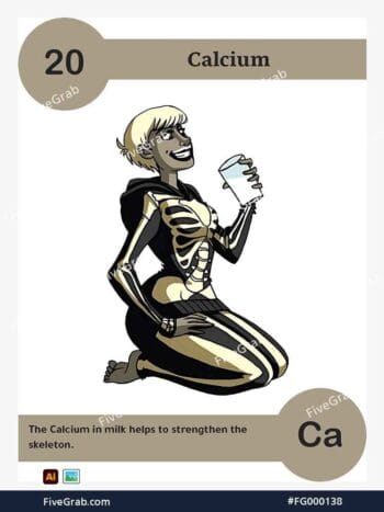 Download the Calcium chemical element vector asset. Premium quality graphic for science-themed designs, posters, and digital media, download available.