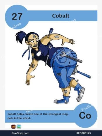 Download the Cobalt chemical element vector asset. Premium quality graphic for science-themed designs, posters, and digital media, download available.