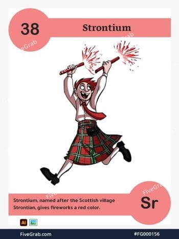 Download the Strontium chemical element vector asset. Premium quality graphic for science-themed designs, posters, and digital media, download available.
