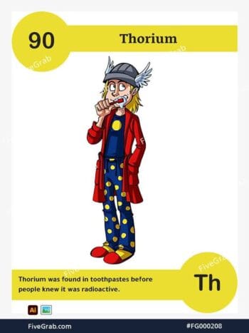 Download the Thorium chemical element vector asset. Premium quality graphic for science-themed designs, posters, and digital media, download available.