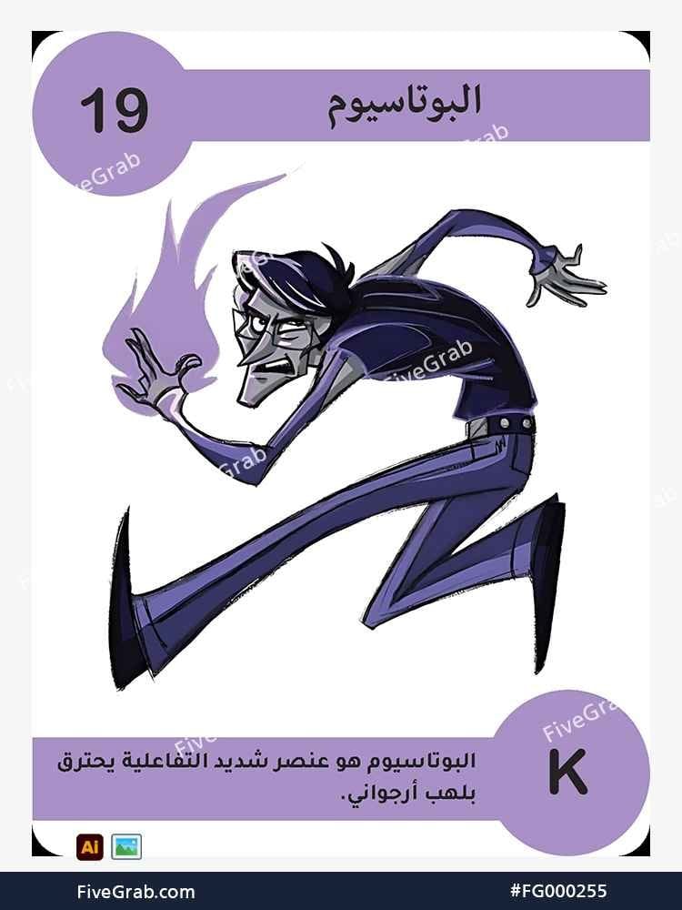 قم بتحميل ملف فيكتور عنصر البوتاسيوم الكيميائي بجودة عالية. تصميم جرافيك احترافي للمشاريع العلمية، البوسترات، والوسائط الرقمية، الملف متاح للتحميل الفوري.