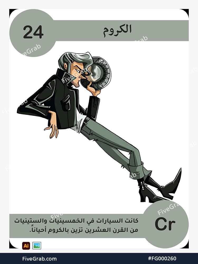 قم بتحميل ملف فيكتور عنصر الكروم الكيميائي بجودة عالية. تصميم جرافيك احترافي للمشاريع العلمية، البوسترات، والوسائط الرقمية، الملف متاح للتحميل الفوري.