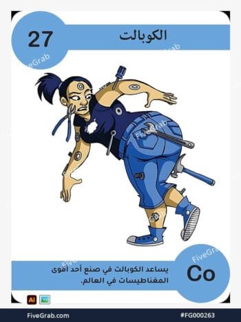 قم بتحميل ملف فيكتور عنصر الكوبالت الكيميائي بجودة عالية. تصميم جرافيك احترافي للمشاريع العلمية، البوسترات، والوسائط الرقمية، الملف متاح للتحميل الفوري.