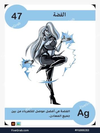 قم بتحميل ملف فيكتور عنصر الفضة الكيميائي بجودة عالية. تصميم جرافيك احترافي للمشاريع العلمية، البوسترات، والوسائط الرقمية، الملف متاح للتحميل الفوري.