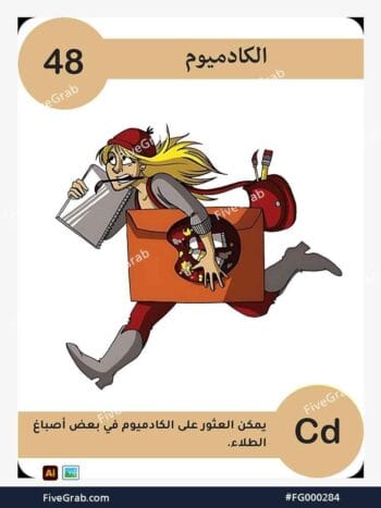 قم بتحميل ملف فيكتور عنصر الكادميوم الكيميائي بجودة عالية. تصميم جرافيك احترافي للمشاريع العلمية، البوسترات، والوسائط الرقمية، الملف متاح للتحميل الفوري.