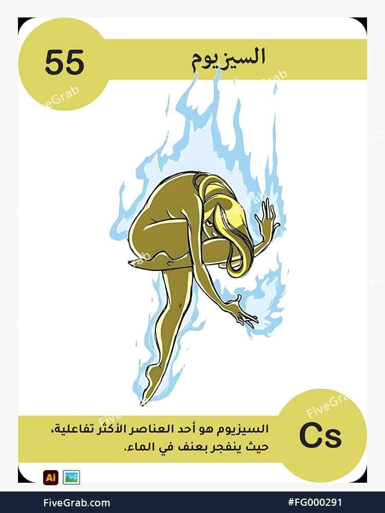 قم بتحميل ملف فيكتور عنصر السيزيوم الكيميائي بجودة عالية. تصميم جرافيك احترافي للمشاريع العلمية، البوسترات، والوسائط الرقمية، الملف متاح للتحميل الفوري.