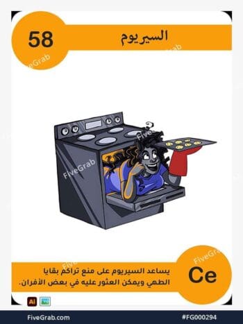 قم بتحميل ملف فيكتور عنصر السيريوم الكيميائي بجودة عالية. تصميم جرافيك احترافي للمشاريع العلمية، البوسترات، والوسائط الرقمية، الملف متاح للتحميل الفوري.