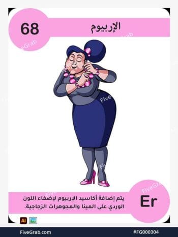 قم بتحميل ملف فيكتور عنصر الإربيوم الكيميائي بجودة عالية. تصميم جرافيك احترافي للمشاريع العلمية، البوسترات، والوسائط الرقمية، الملف متاح للتحميل الفوري.