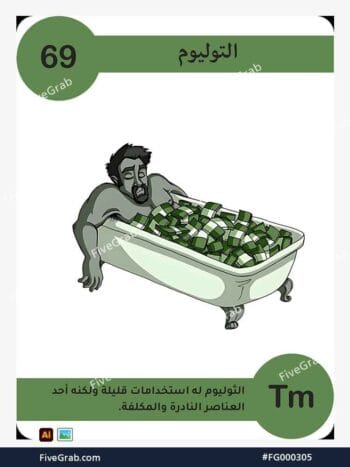 قم بتحميل ملف فيكتور عنصر الثوليوم الكيميائي بجودة عالية. تصميم جرافيك احترافي للمشاريع العلمية، البوسترات، والوسائط الرقمية، الملف متاح للتحميل الفوري.