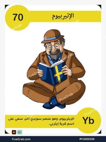 قم بتحميل ملف فيكتور عنصر الإيتربيوم الكيميائي بجودة عالية. تصميم جرافيك احترافي للمشاريع العلمية، البوسترات، والوسائط الرقمية، الملف متاح للتحميل الفوري.