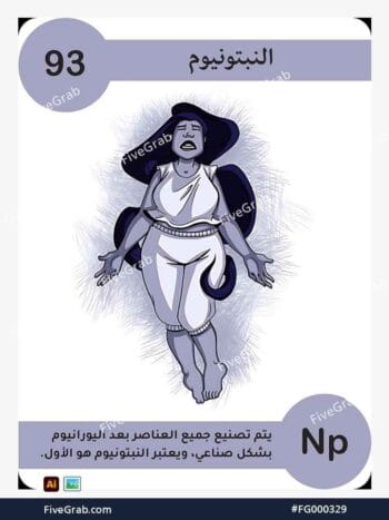 قم بتحميل ملف فيكتور عنصر النيبتونيوم الكيميائي بجودة عالية. تصميم جرافيك احترافي للمشاريع العلمية، البوسترات، والوسائط الرقمية، الملف متاح للتحميل الفوري.